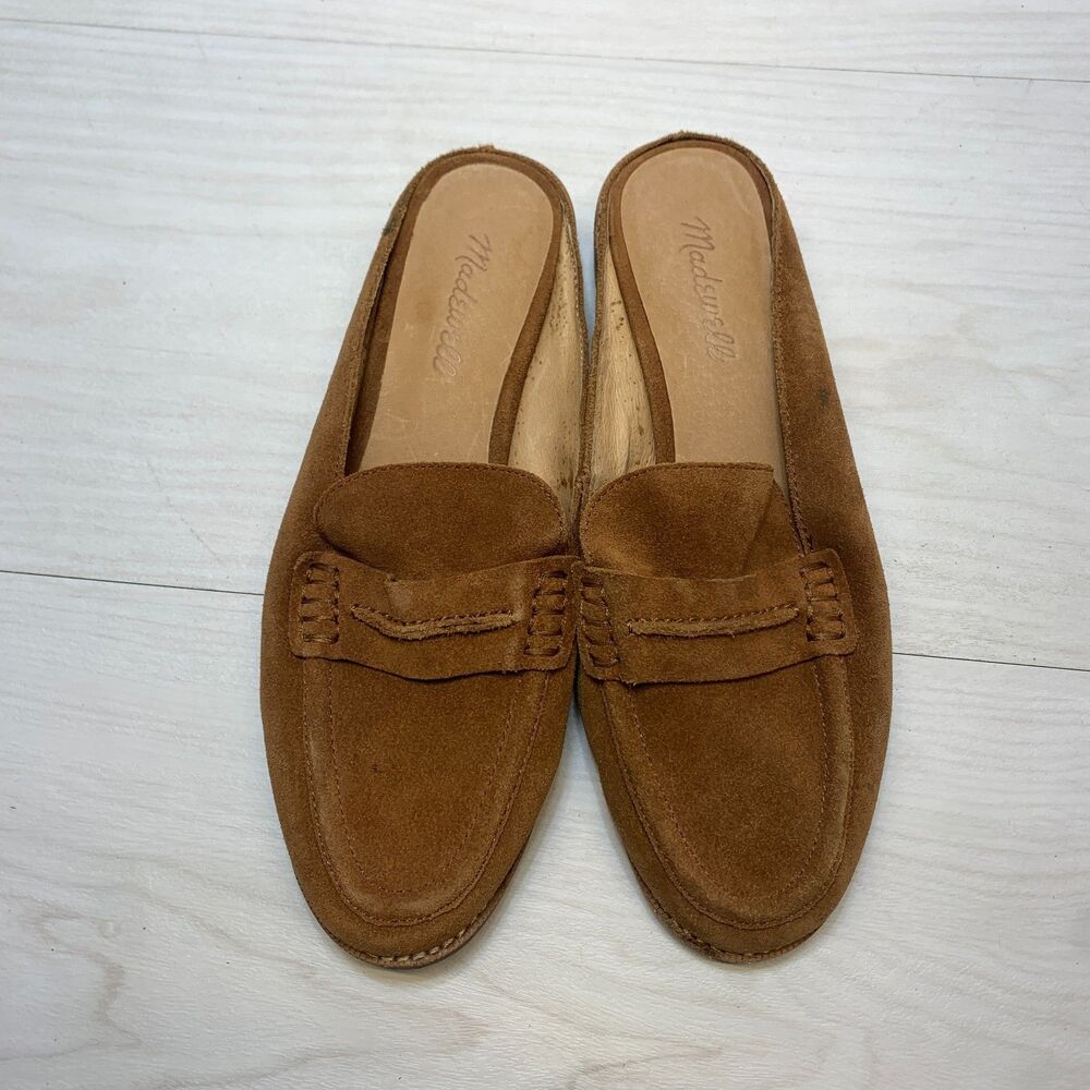 Madewell Slip On Suede Loafer Mules Women's Size 8.5 Women's Comfort Casual - Picture 6 of 10